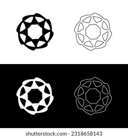 Ilustración de la plantilla del logotipo del vector de círculo. Diseño de icono circular 