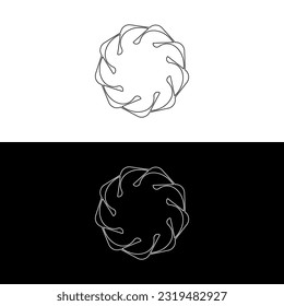 Circle vector logo template illustration  