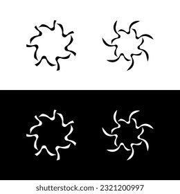 Ilustración de la plantilla del logotipo del vector de círculo. Logo del icono circular 