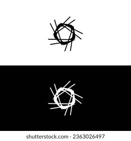 Ilustración de la plantilla del logotipo del vector circular .Logo del icono circular  