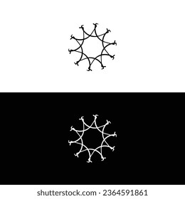 Circle vector logo template illustration	