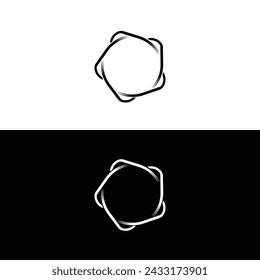 Circle vector logo template illustration . Circle icon silhouette logo 