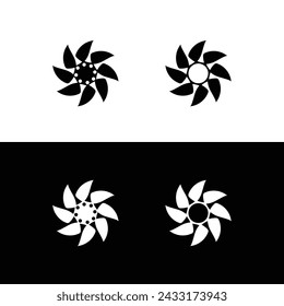 Ilustración de plantilla de logotipo vectorial de círculo . Logo de silueta de icono circular 