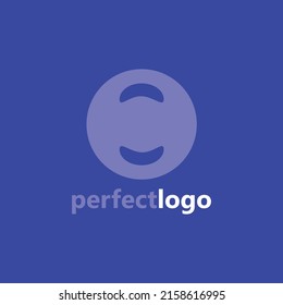 Circle vector logo with two curvy holes. Simple logo for company, brand, organization, and product.