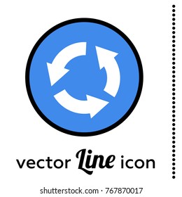 circle vector road sign icon