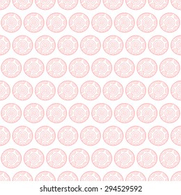 Circle vector seamless pattern.