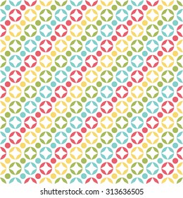 Circle vector seamless pattern. Endless texture for wallpaper, fill, web page background, surface texture.