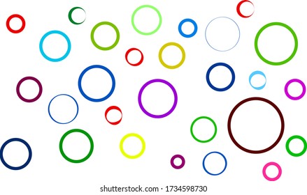 Circle vector set. Vector of various types of circle