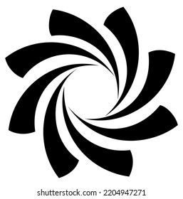 Vector de círculo, vector de silueta, patrón abstracto de ilustración aislada sobre fondo blanco