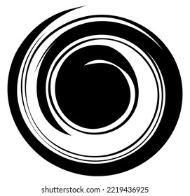 Circle vector, silhouette vector, isolated illustration abstract pattern on white background