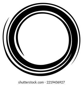 Circle vector, silhouette vector, isolated illustration abstract pattern on white background