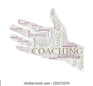 Circle Vector Word Cloud - Coaching Concept