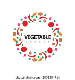 Zirkularpflanzliches Logo, Vektorgrafik für das Vegan-Label
