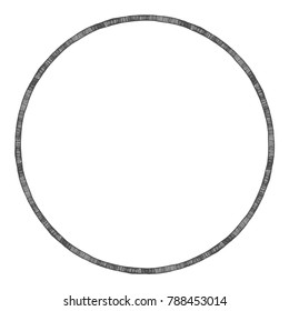 circle in vintage engraving style. logo design elements isolated on white background. 