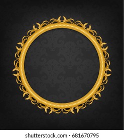 Circle Vintage Gold Picture Frame