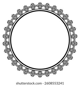 Circle vintage ornament frame vector design