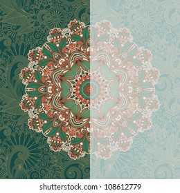 circle vintage ornamental template with place for your text