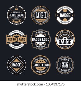 Circle Vintage and Retro Badge Design Collection. Vector illustration