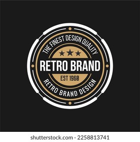 Diseño de vintage de círculo y distintivo retro