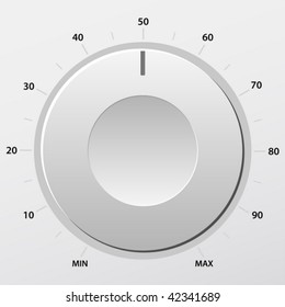 circle volume knob. Vector illustration.