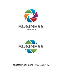 circle vortex logo design business company
