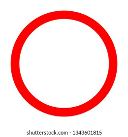 circle warnning border template vector