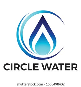 circle water blue logo icon vector