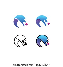 Circle Water Colorful Concept Designs Illustration Vector Template. Suitable for Creative Industry, Multimedia, entertainment, Educations, Shop, and any related business.