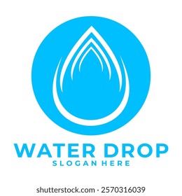 Circle Water drop vector logotype. simple water drop nature logo design template