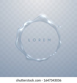 Circle water on transparent background