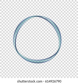 Circle of water on a transparent background. Vector illustration.