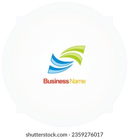 Circle wave 3d logo vector image