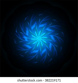 Circle wave Abstract background, dark blue Abstract smooth light 