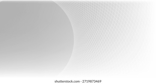 Fondo de la onda del círculo con el color gris blanco del gradiente