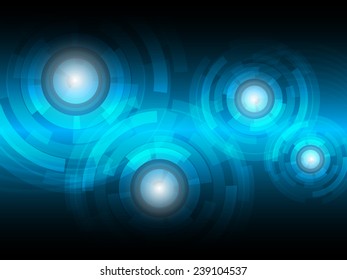 circle wave blue abstract technology background