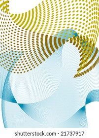 circle and wave layout