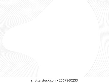 Circle with wave line pattern flowing background in concept of music, technology, ai, futuristic