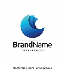 Circle Wave Logo Design Vorlage