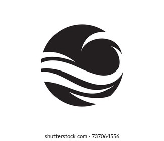 Circle Wave Logo Template Design, Vector Creative Symbol