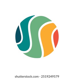 Circle Wave Logo Template Vector, Ocean simple and modern logo design. Company Logo 