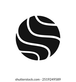 Circle Wave Logo Template Vector, Ocean simple and modern logo design. Company Logo 