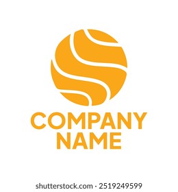 Circle Wave Logo Template Vector, Ocean simple and modern logo design. Company Logo 
