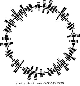 Circle of waveforms like an equalizer.