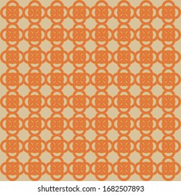 Circle Waves Rotation A Seamless Pattern. Retro Color