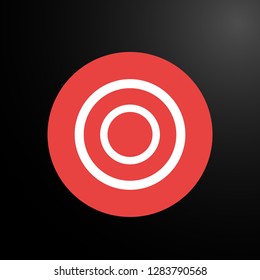 circle, web icon or user interface button, vector.