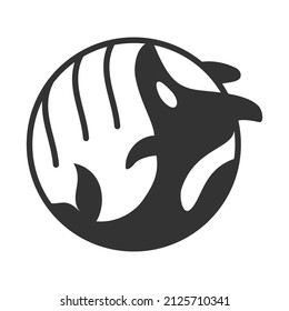 circle whale killer Icon Illustration Brand Identity