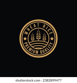 circle wheat rice logo design ideas