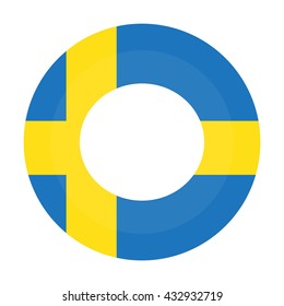 Circle wheel and Sweden flag.