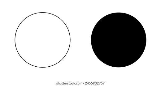 Circle white and black on the background