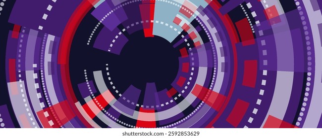 Circle white blue bright technology Hi-tech background. Abstract graphic digital future concept design.